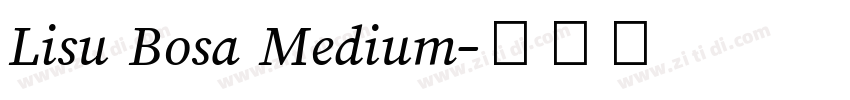 Lisu Bosa Medium字体转换